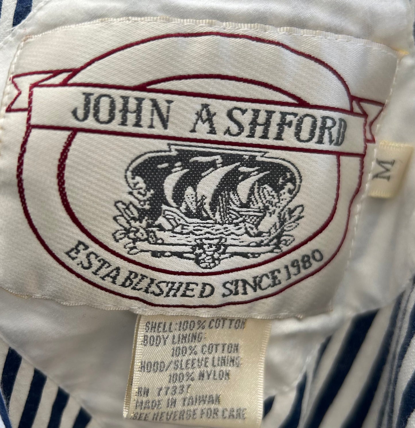 1990s White Windbreaker Jacket | John Ashford US Men's M