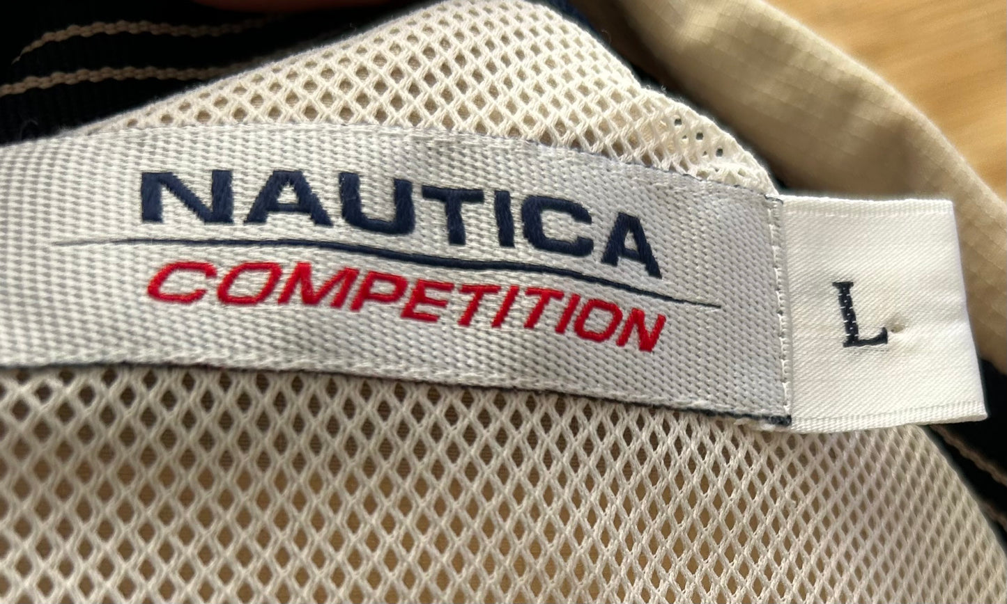 Retro Beige Nautica Long-sleeve Button-up | Nautica Competition US Men's L