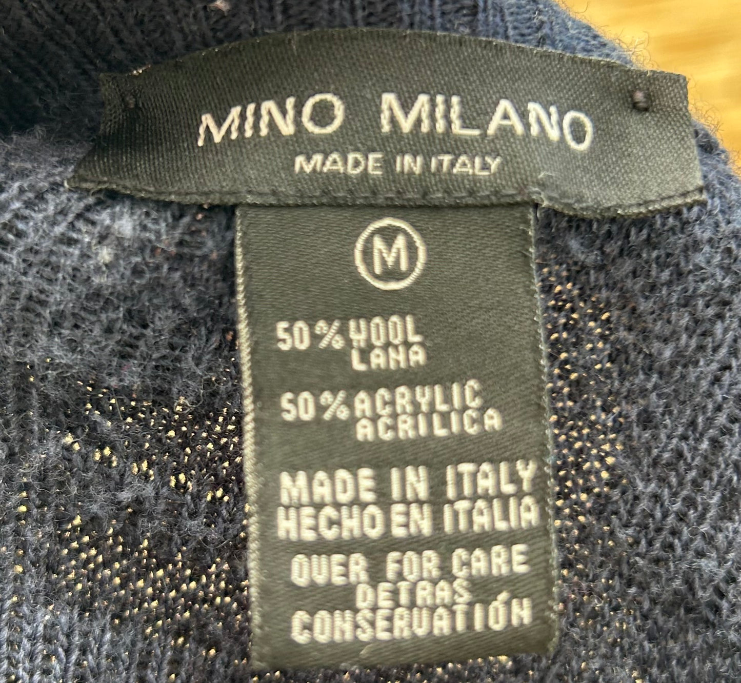 1990s Navy Italian Wool Sweater | Mino Milano US Men's M