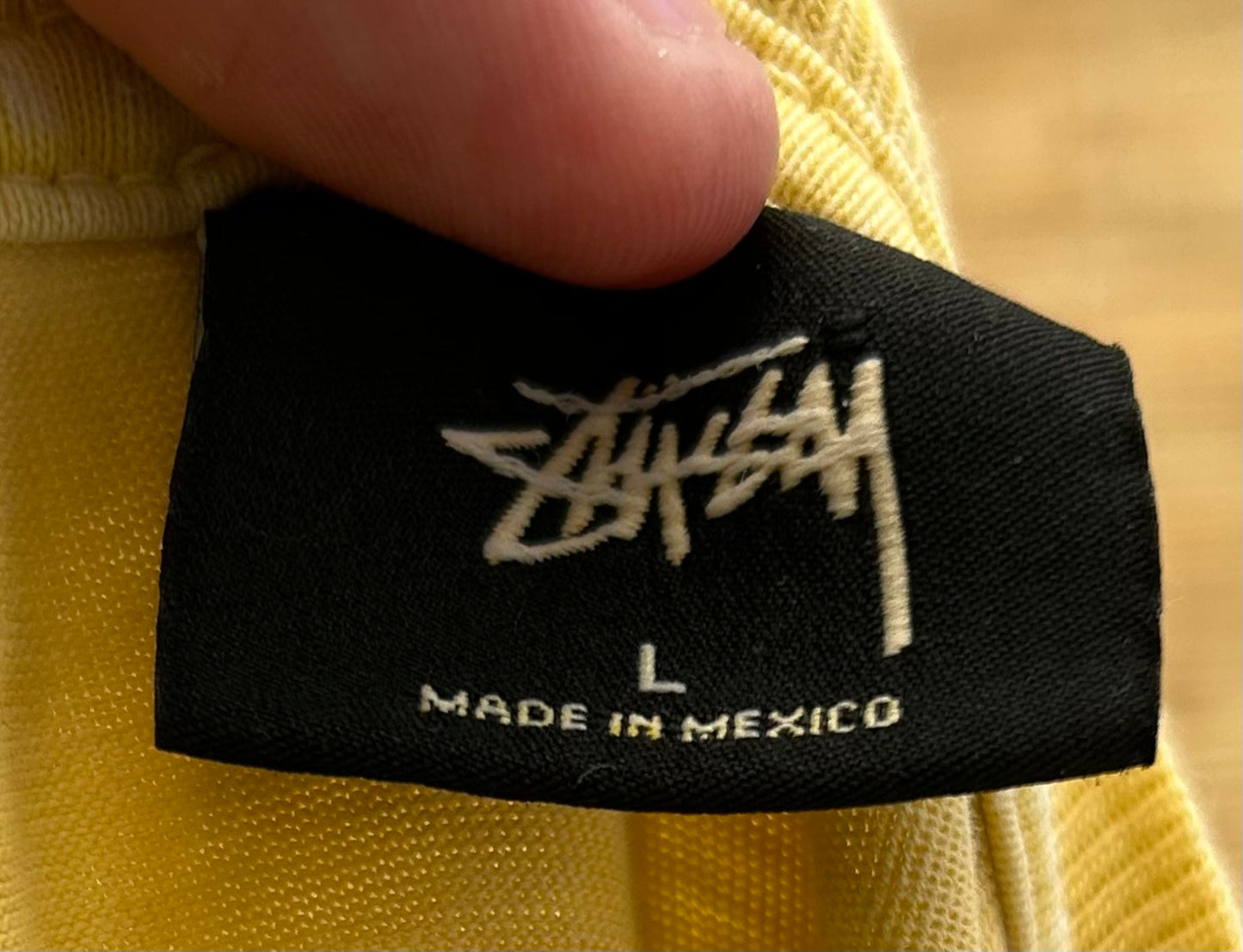 2000s Yellow Stussy Long-sleeve Shirt | Stussy US Men's M