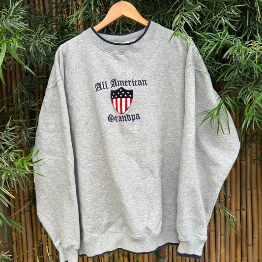 Retro Gray Grandpa Crewneck | Mccc Sport US Men's XL