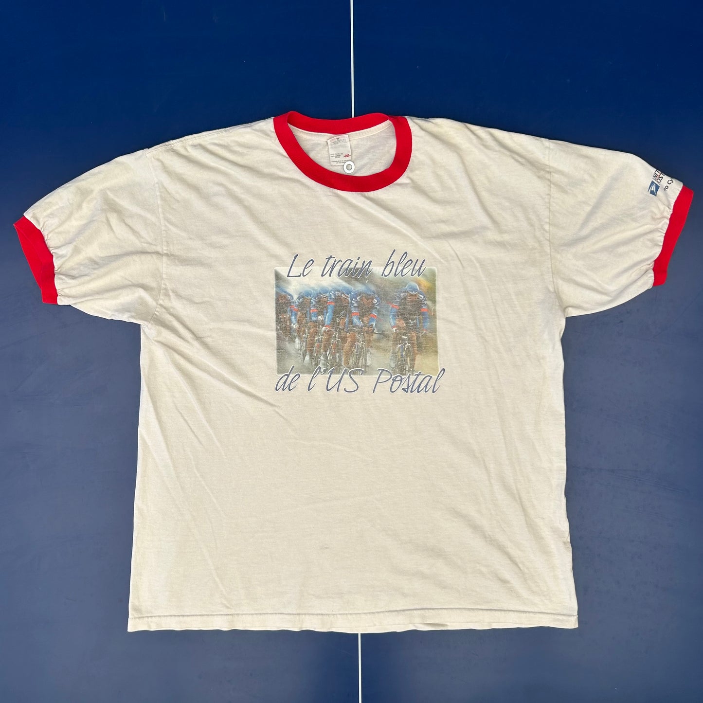 2003 USPS Paris Bike Ringer Tee | Anvil US Mens XL