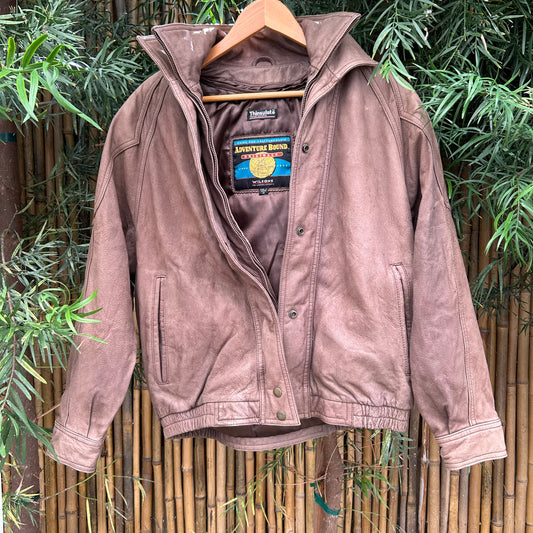 1990s Brown Leather Jacket | Wilsons Leather US Men's M