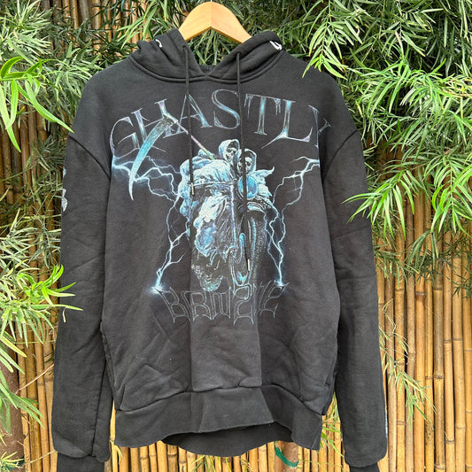 Retro Black Skull Hoodie | Ghastly US Men's L