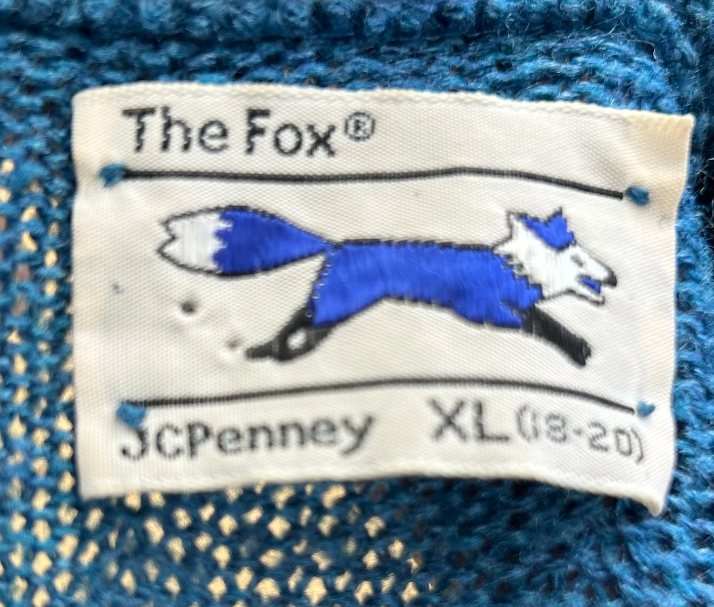 1980s Blue The Fox Vest | JCPenney US Women's XL