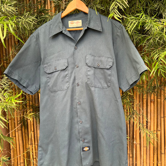 Retro Blue Dickies Button-up | Dickies US Men's M