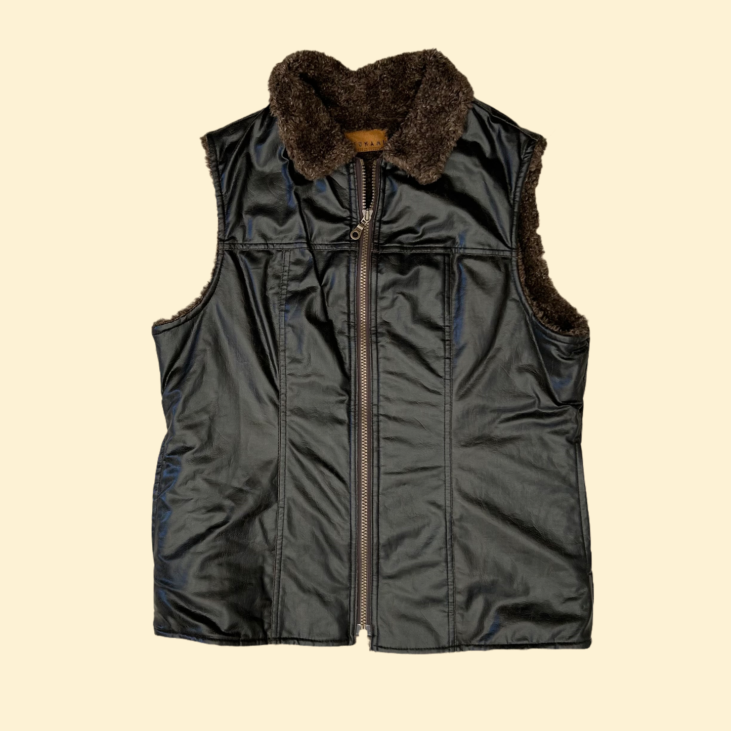 1990s Brown Leather Vest | Tsunami US Men's S