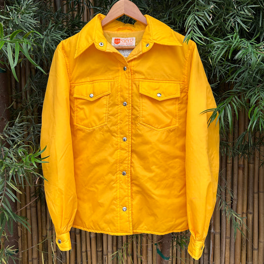 1980s Yellow Windbreaker Coat | SKYR US Men's L