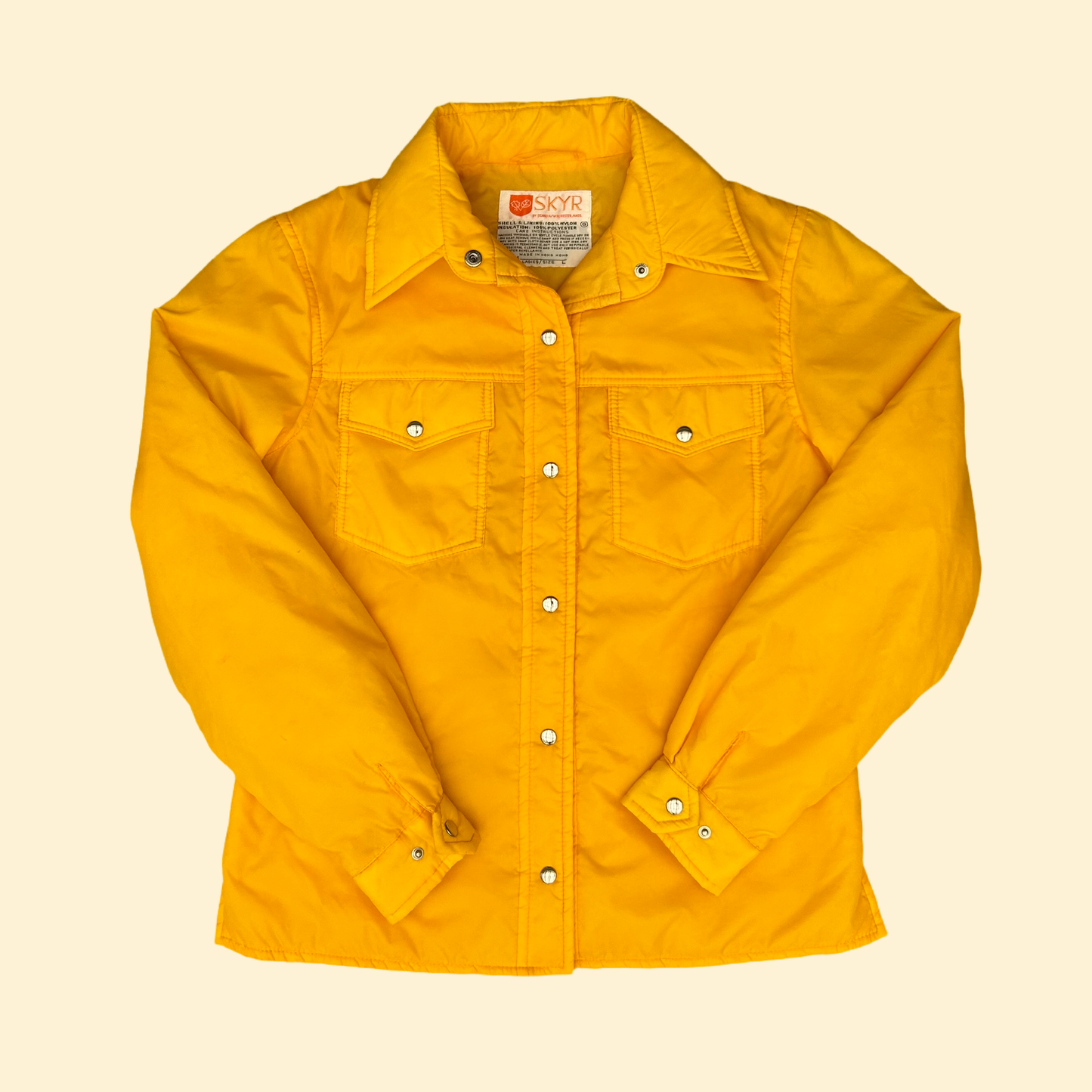 1980s Yellow Windbreaker Coat | SKYR US Men's L