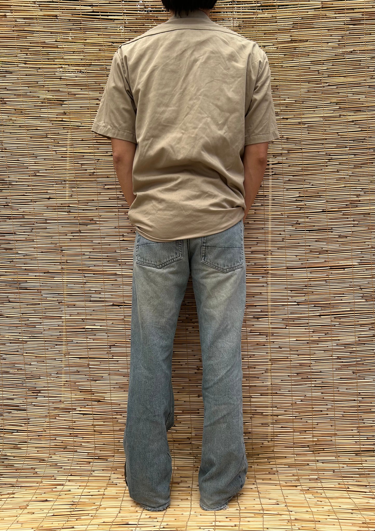 Retro Beige Dickies Button-up | Dickies US Men's M