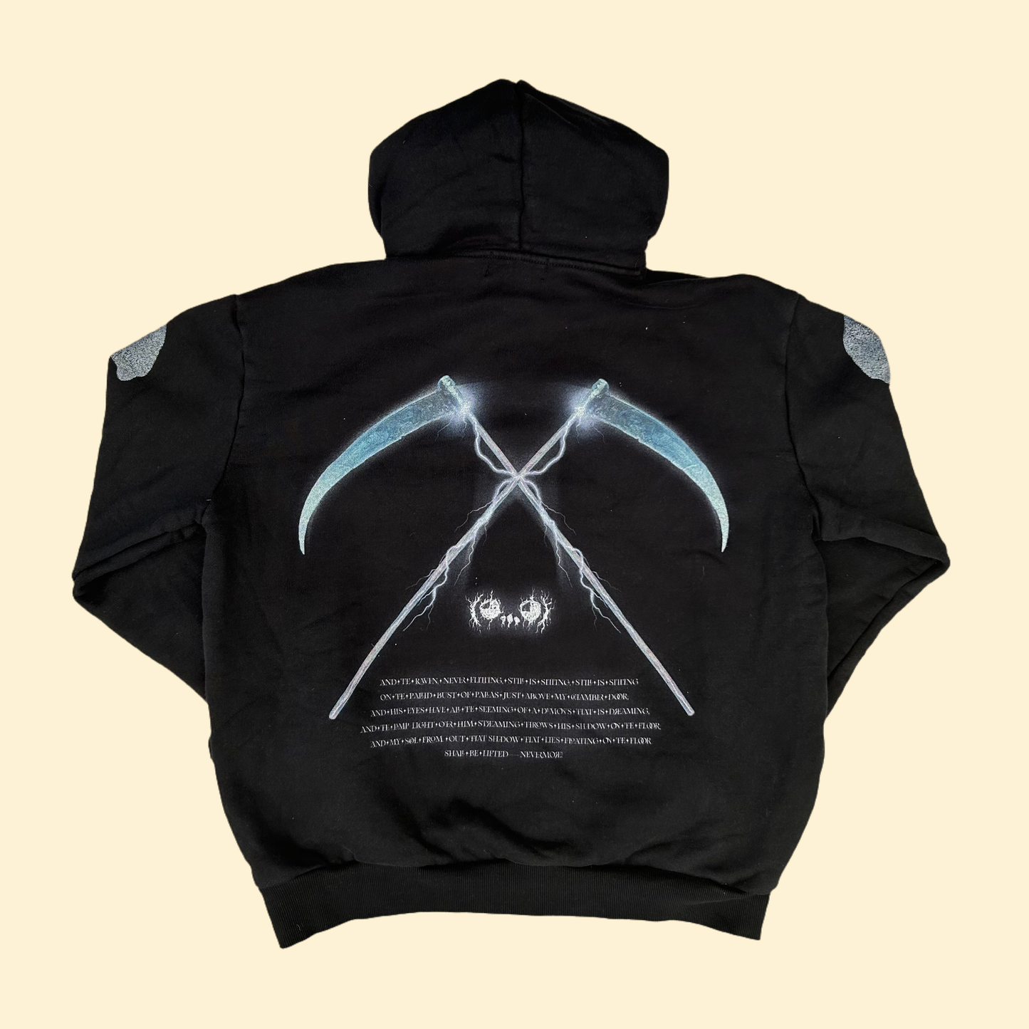 Retro Black Skull Hoodie | Ghastly US Men's L