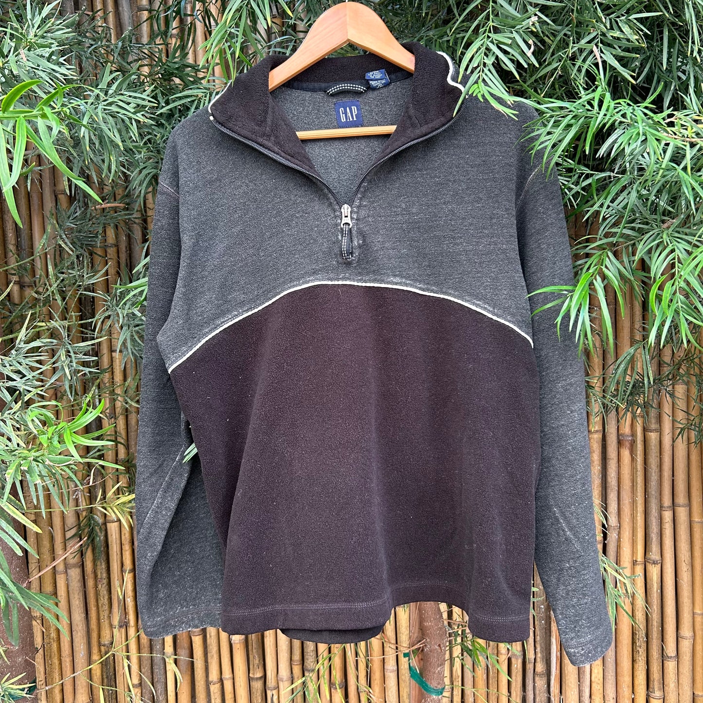 1990s Black Quarterzip Sweater | GAP US Men's M