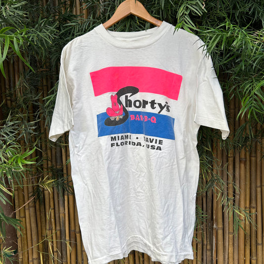 Vintage White Shortys BarBQ Tee | US Men's L