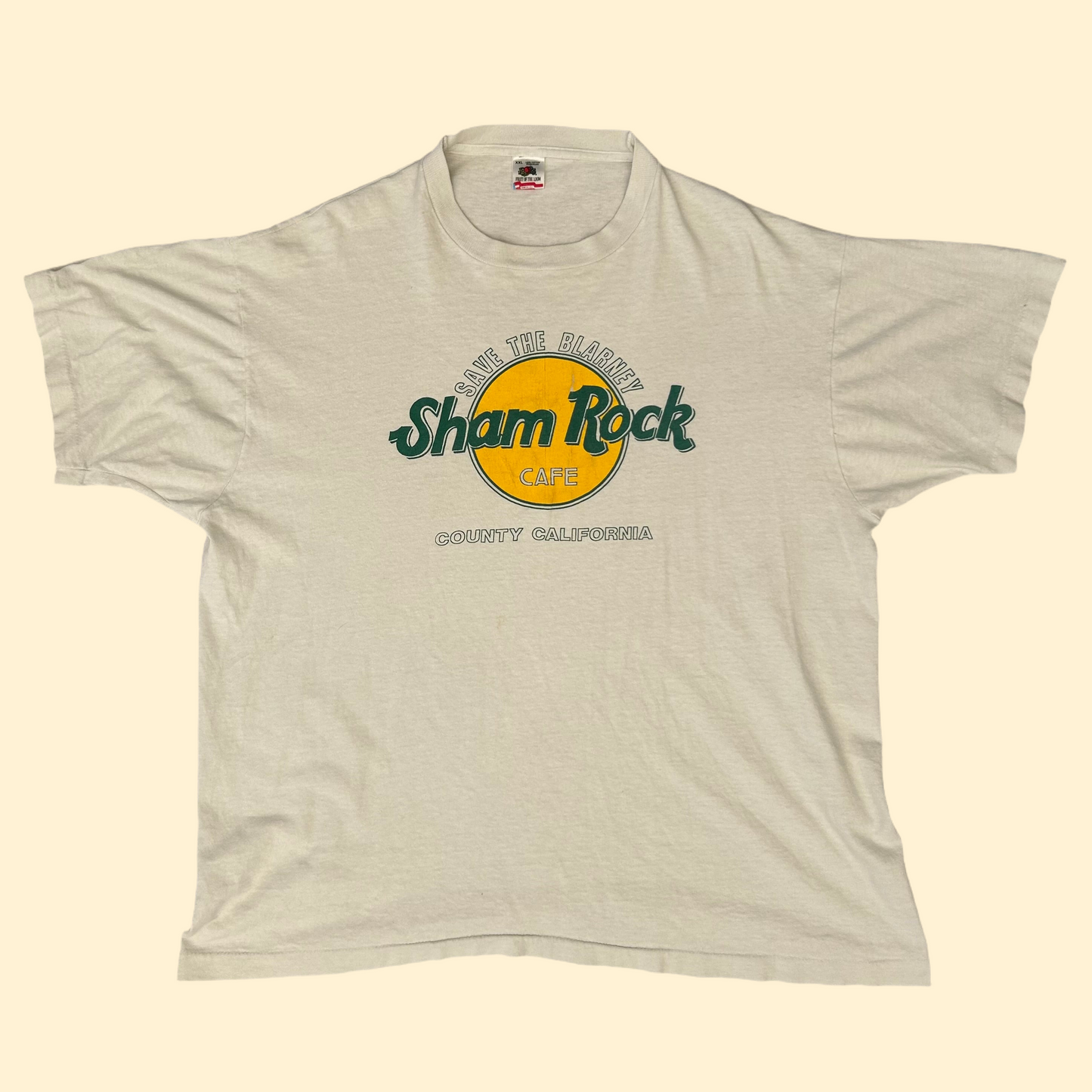 1980s White Sham Rock Cafe Tee | Fruit of the Loom US Men's XL