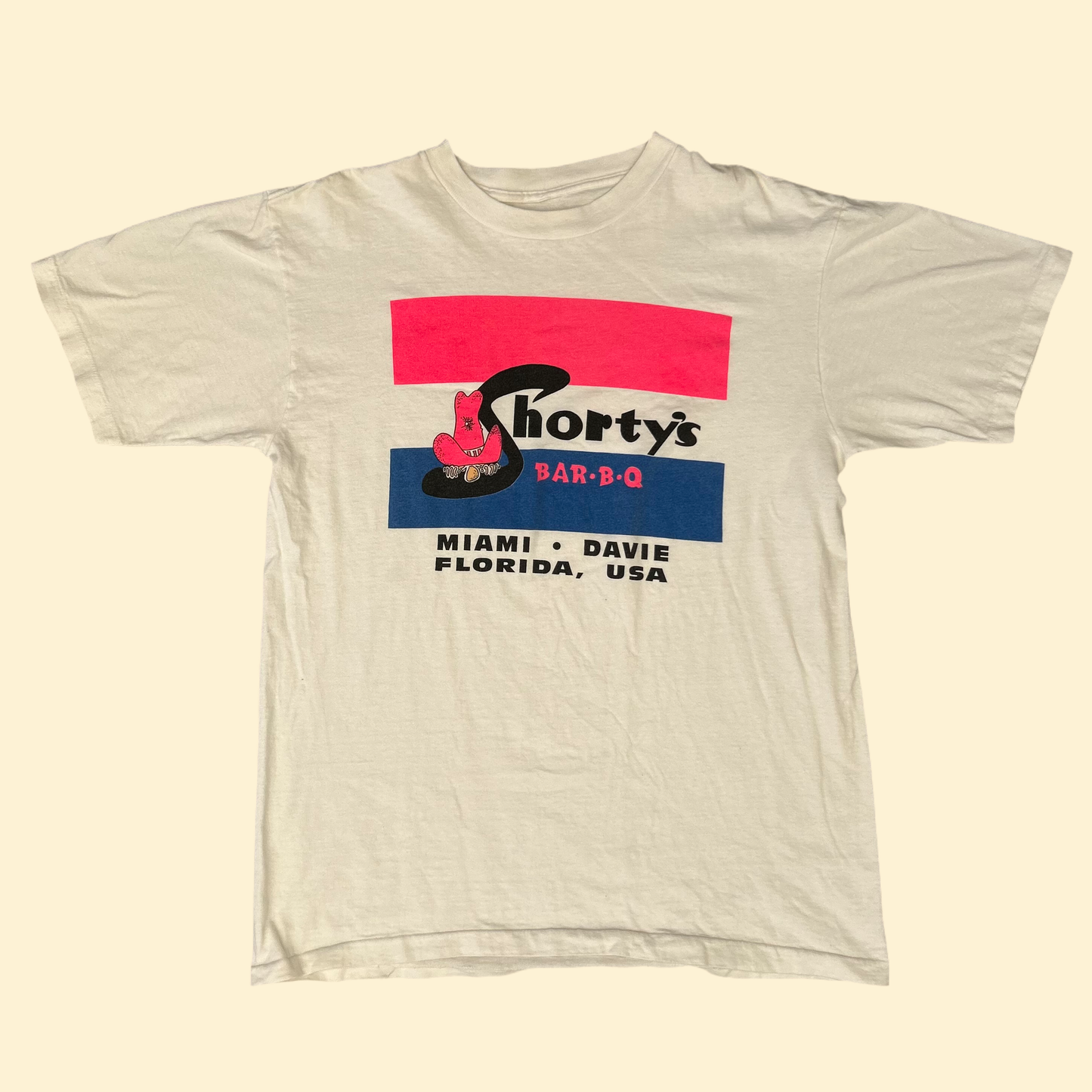 Vintage White Shortys BarBQ Tee | US Men's L