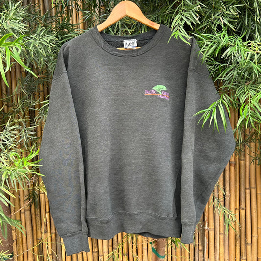 1980s Black Pacific Grove Crewneck | Lee US Men's XL