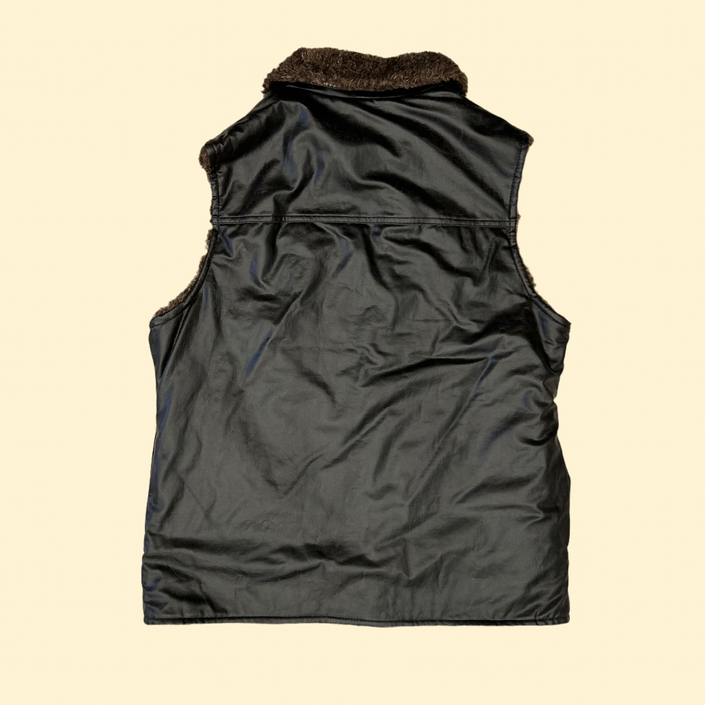 1990s Brown Leather Vest | Tsunami US Men's S