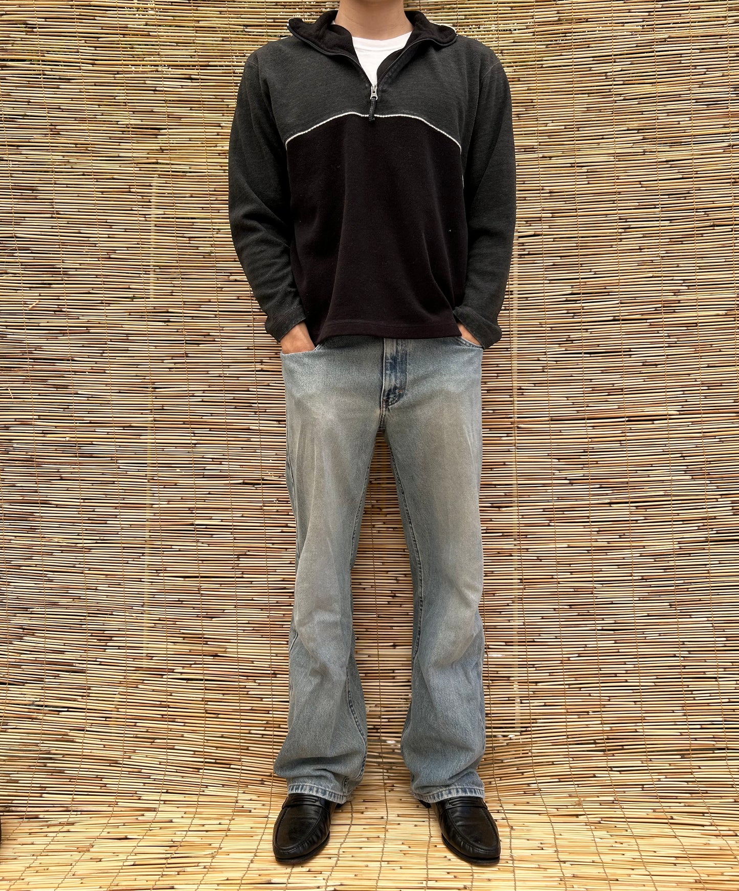 1990s Black Quarterzip Sweater | GAP US Men's M