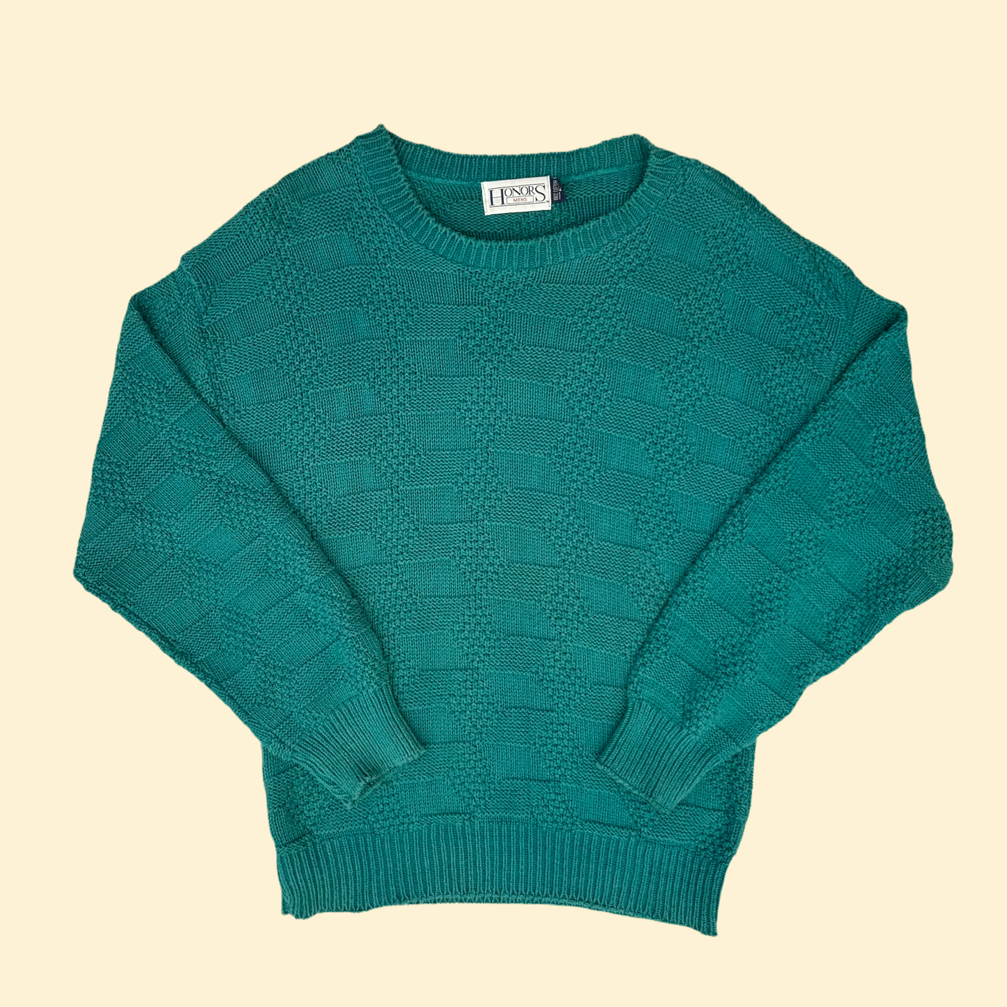 1990s Aqua Blue Sweater | Honors Mens US Men's L