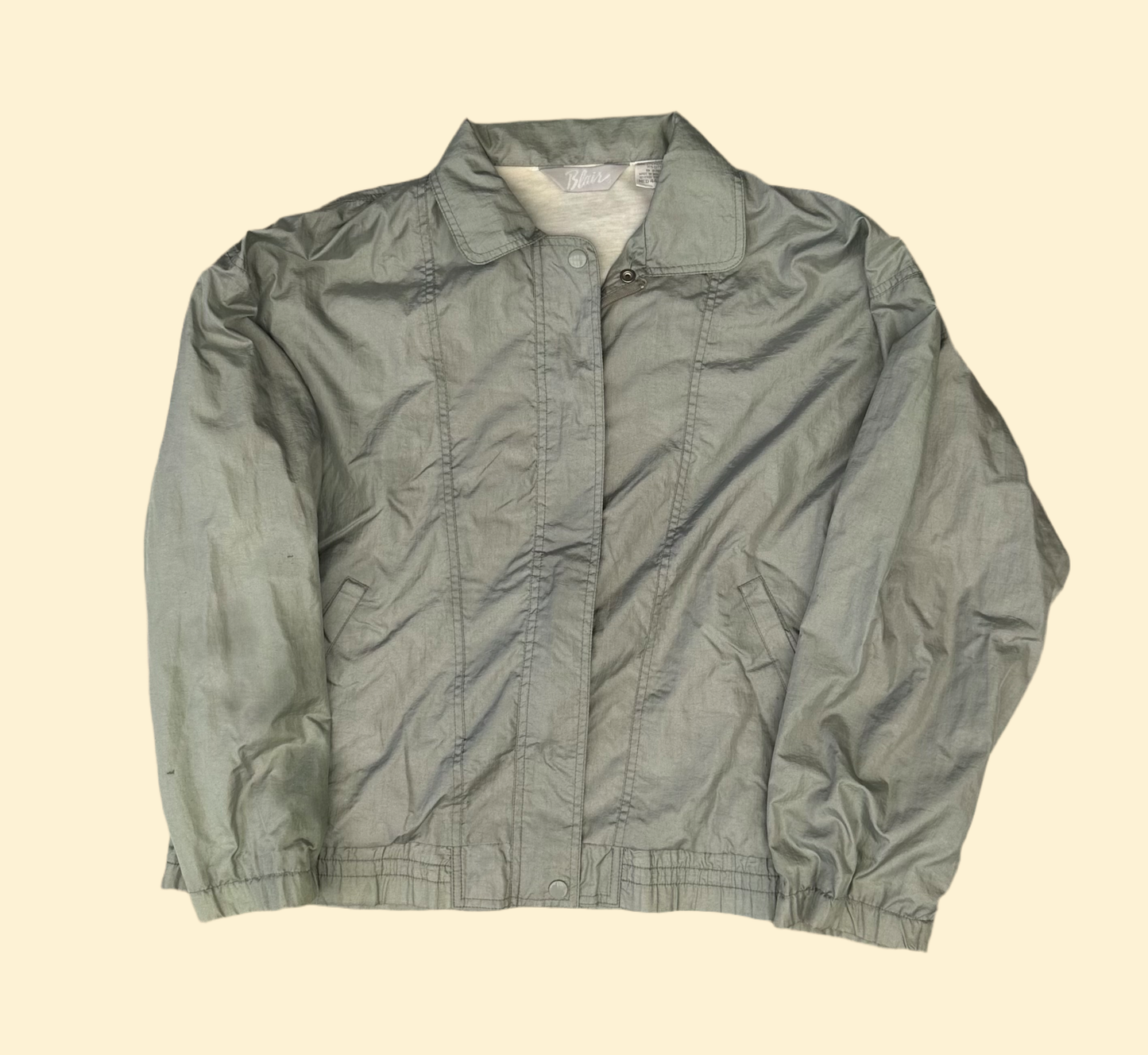 1990s Silver Windbreaker Jacket | Blair US Men's M