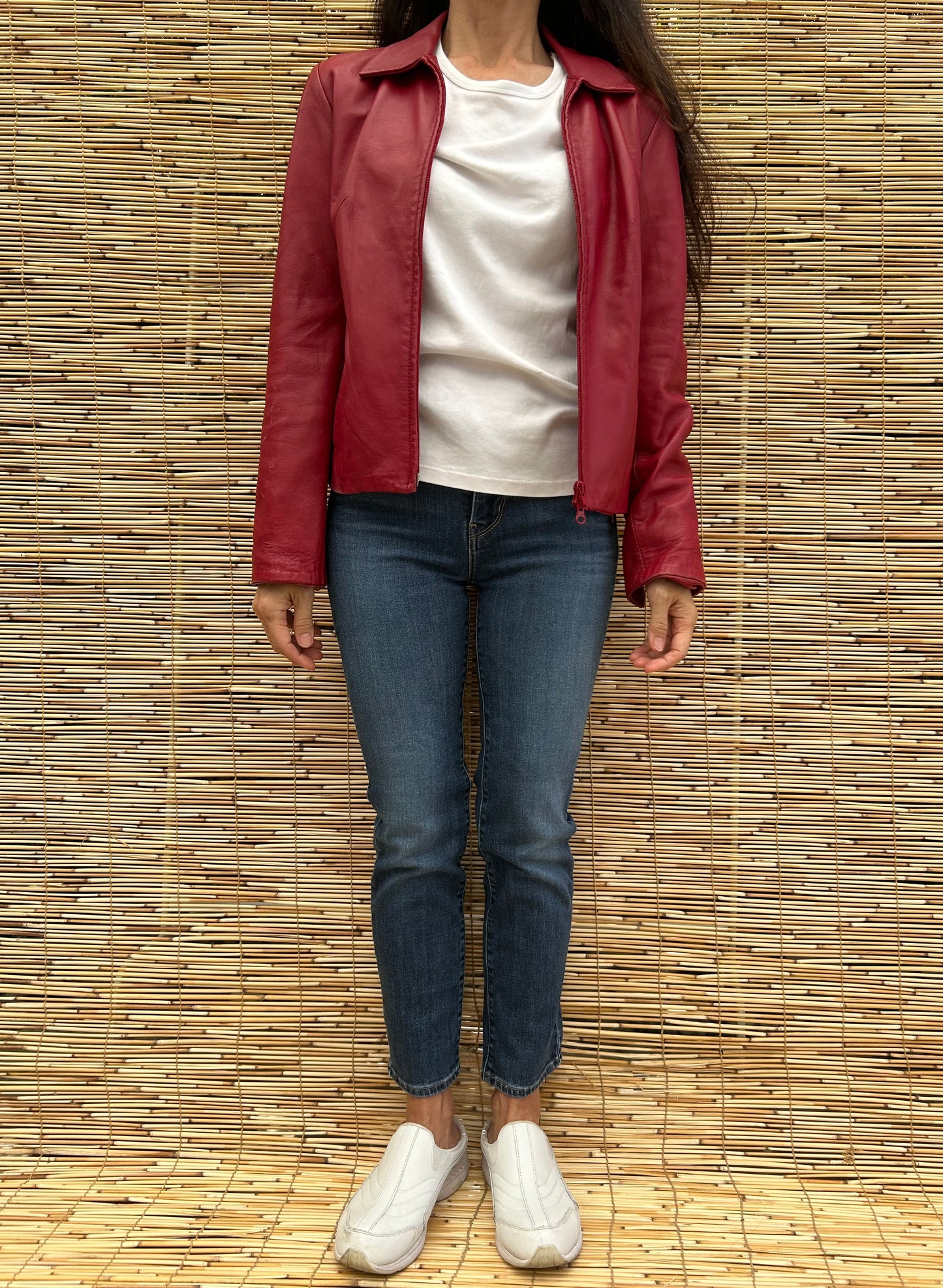 1970s Red Italian Leather Jacket | Vera Pelle Women's 38