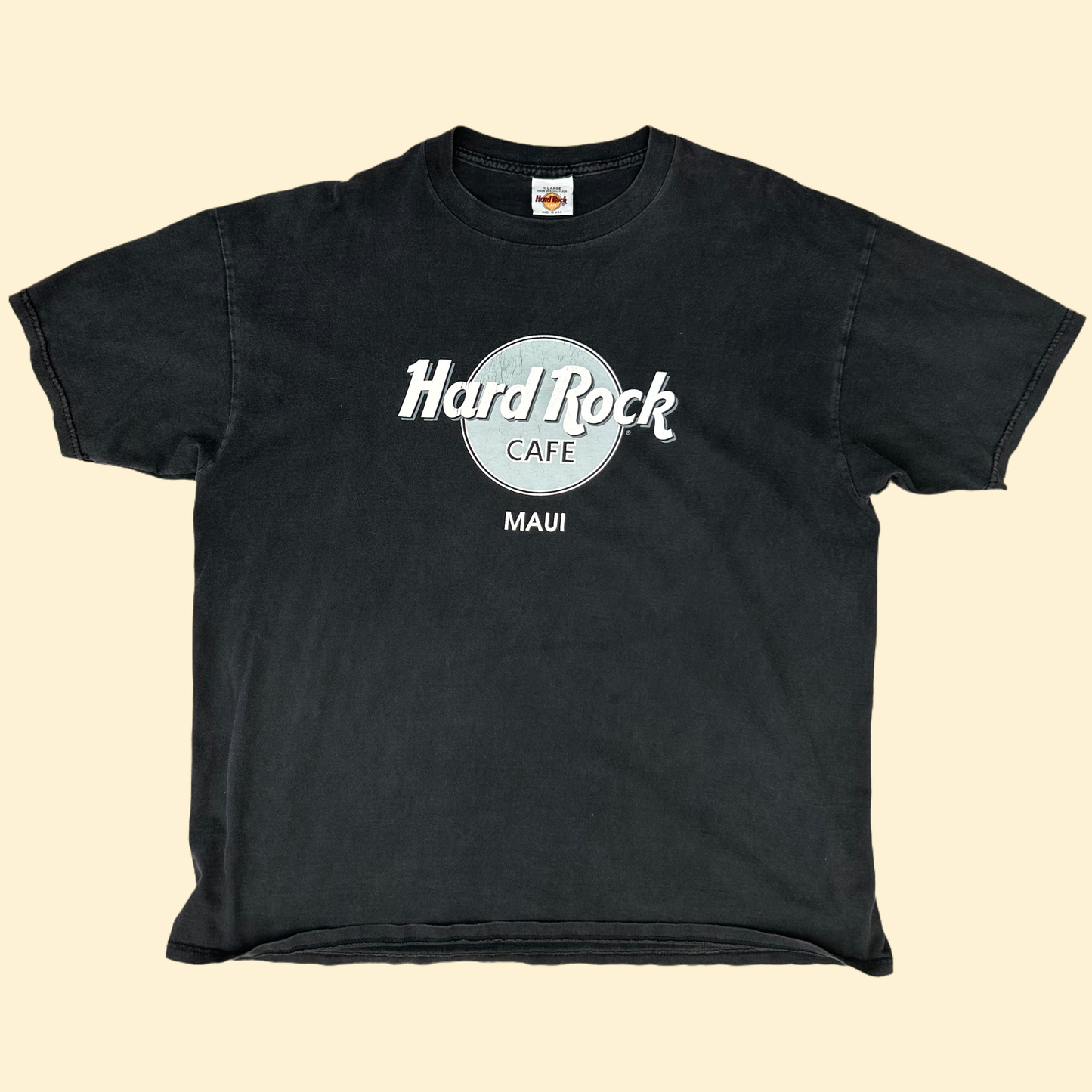 1990s Black Hard Rock Cafe Maui Graphic Tee | Hard Rock Cafe US Men's XL