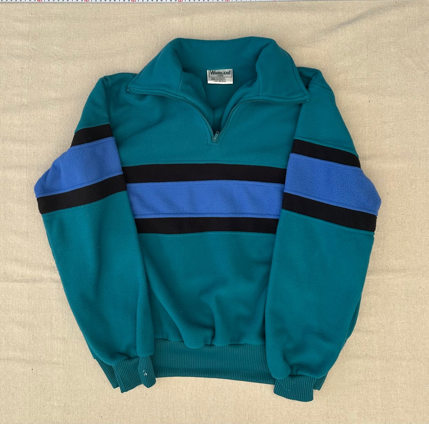 1990s Blue Quarterzip Sweater | Woodland US Men's L