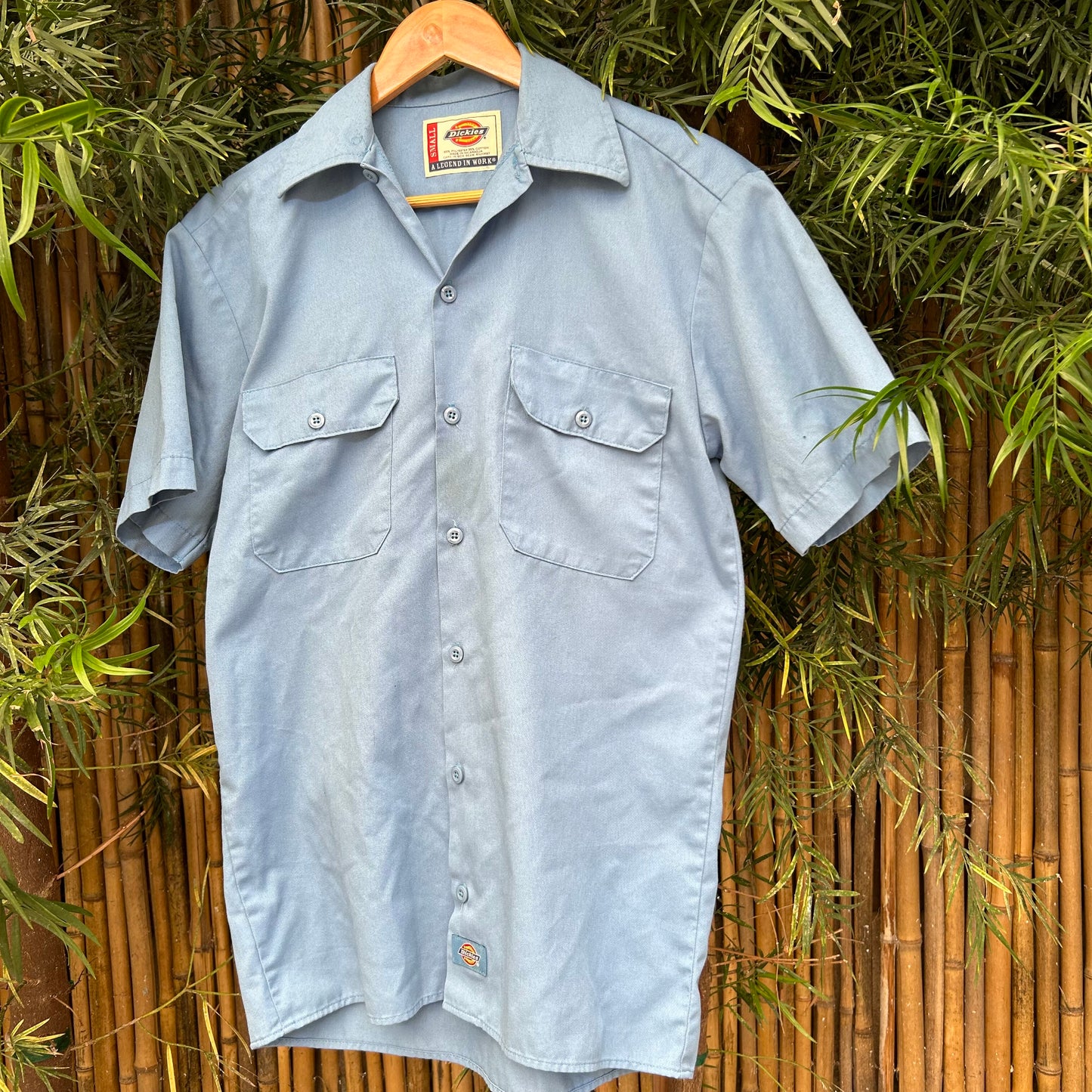 Retro Sky Blue Dickies Button-up Shirt | Dickies US Men's S