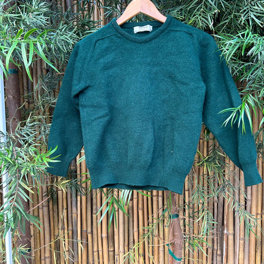 1970s Green Scottish Wool Sweater | Johnstons US Women's S