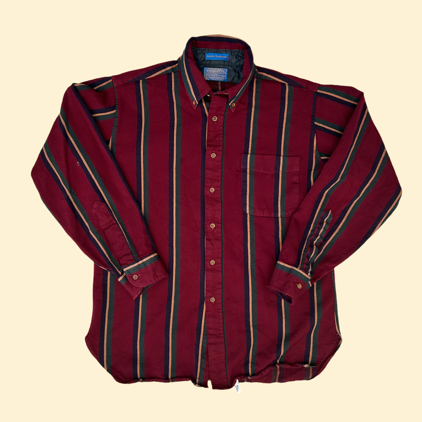 1960s Red Pendleton Long-sleeve Button-up | Pendleton US Men's L