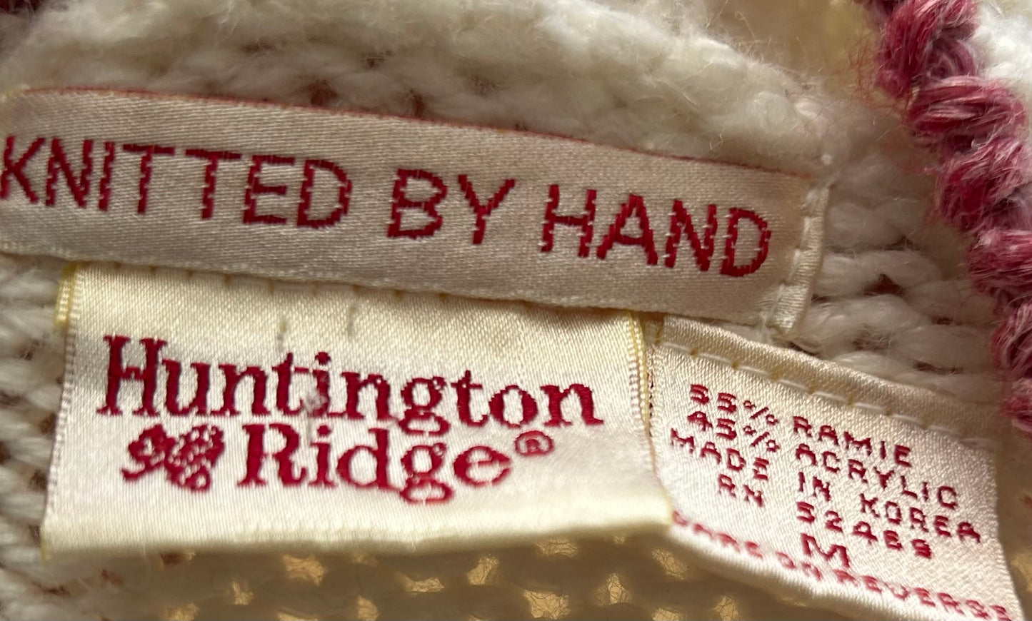 1970s Hand-knit White Sweater | Huntington Ridge US Men's M