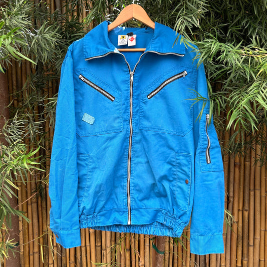 2000s Blue Worker Jacket | Klopman Fabrics US Men's M