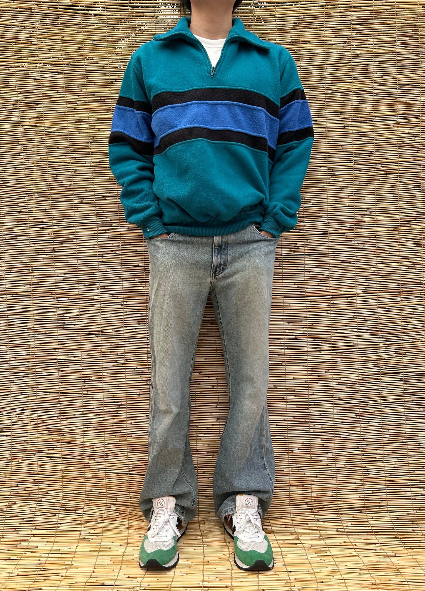 1990s Blue Quarterzip Sweater | Woodland US Men's L