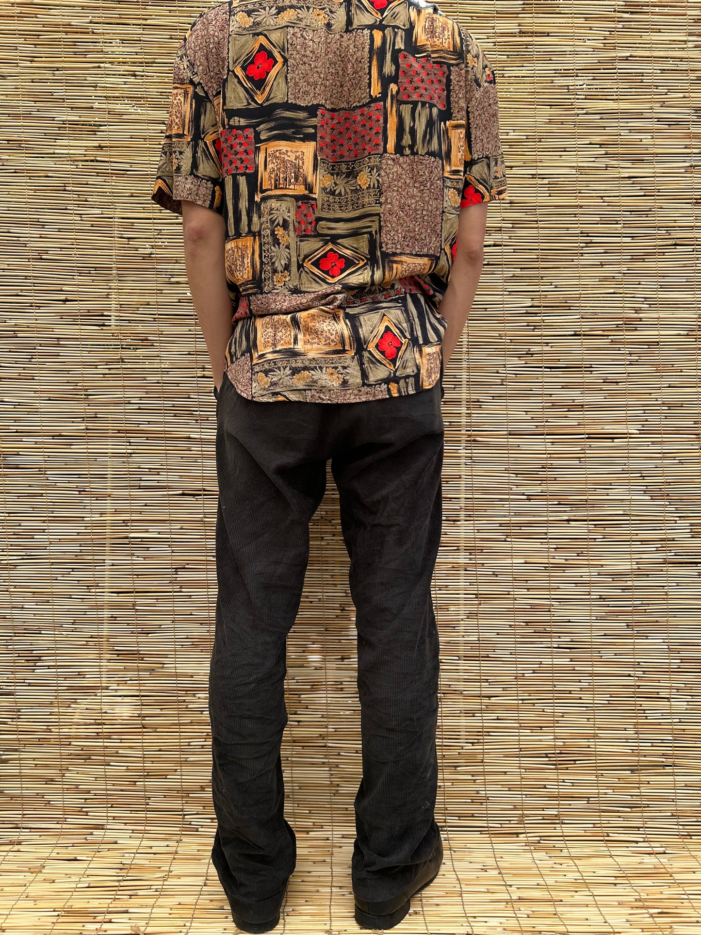 1980s Brown Funk Button-up | Caliche Collection US Men's L