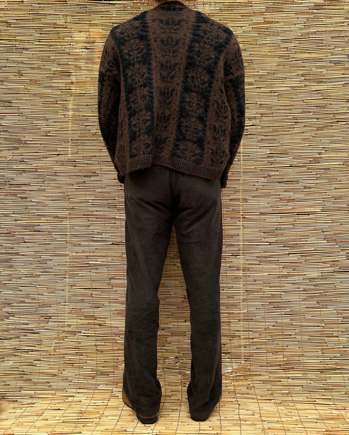 1980s Brown Sweater Cardigan | Tom Waling US Men's L