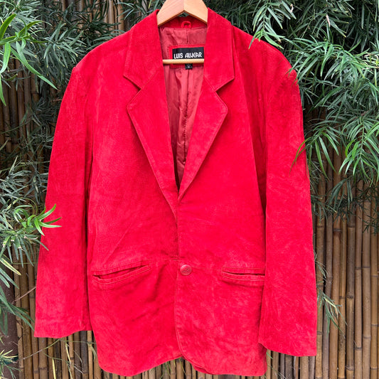 1980s Red Blazer | Luis Alvear US Women's M