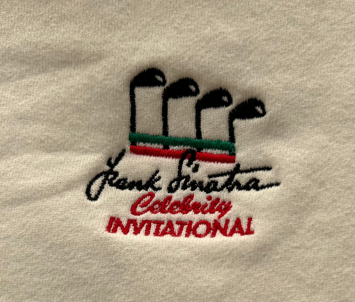 1989 White Frank Sinatra Invitational Golf Tournament Crewneck | LA Mode US Men's XL