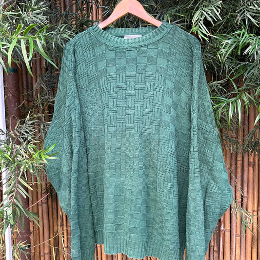 1990s Green Sweater | T.L.C US Men's L