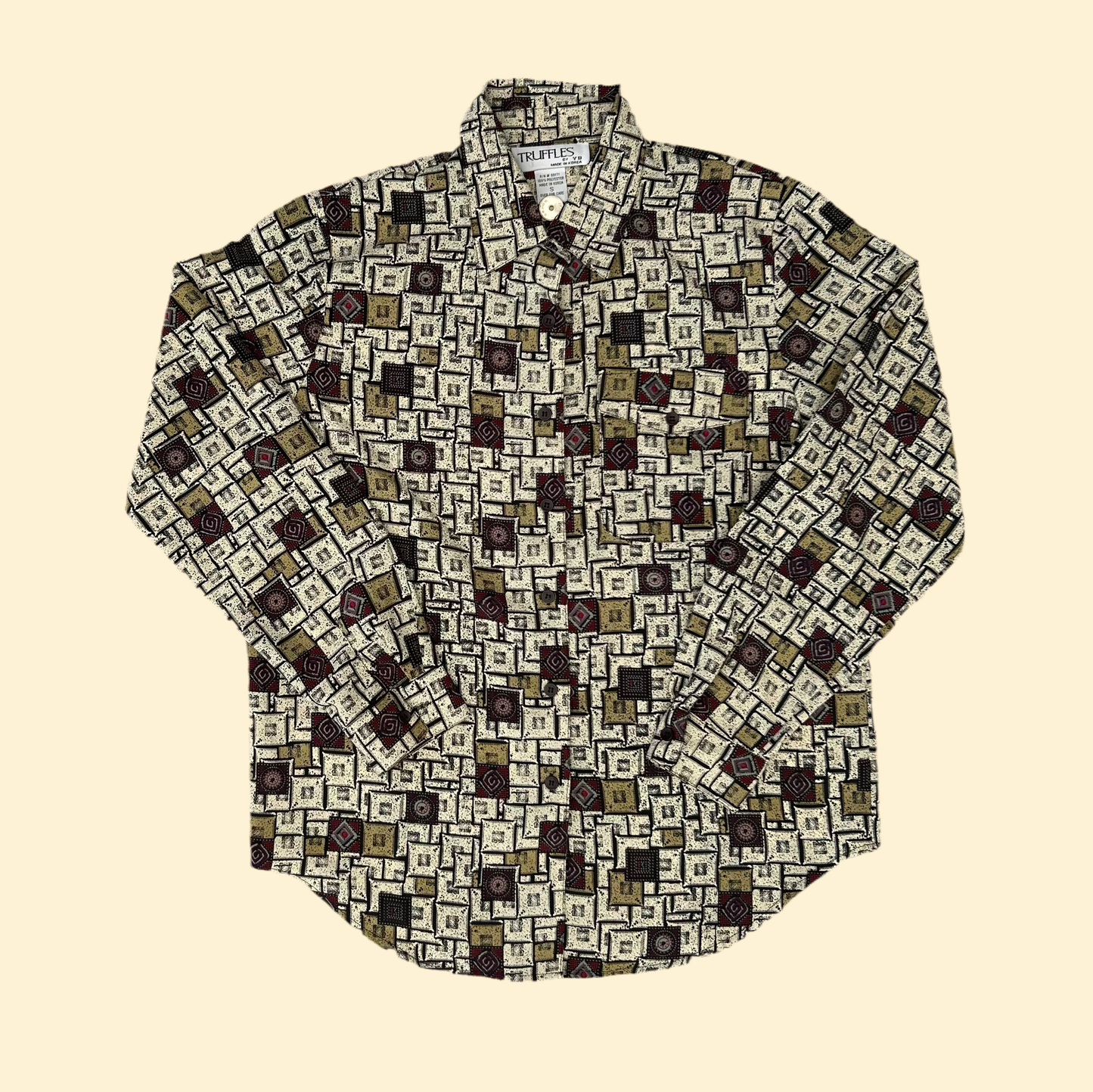 1980s Long-sleeve Button-up | Truffles By YB US Men's S