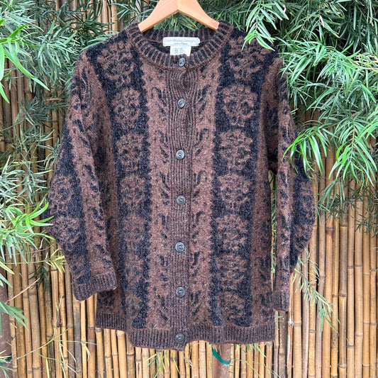 1980s Brown Sweater Cardigan | Tom Waling US Men's L