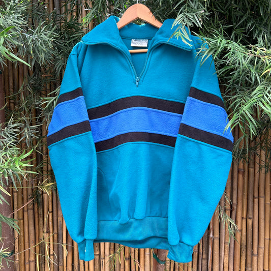 1990s Blue Quarterzip Sweater | Woodland US Men's L